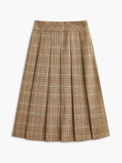 COMMENSE Tweed Pleated Zipper Skirt* Skirts|Bottoms