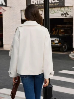 COMMENSE Tweed Tassel Winter Coat* Outerwear|Coats