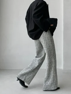 COMMENSE Tweed Wide Leg Dress Pants* Wide Leg|Pants