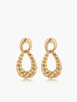 COMMENSE Twist Doorknocker Drop Earrings* Earrings|Accessories