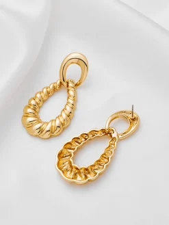 COMMENSE Twist Doorknocker Drop Earrings* Earrings|Accessories