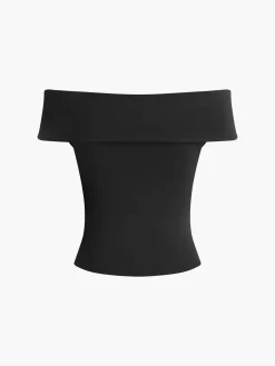 COMMENSE Twist Front Off Shoulder Top* T-shirts|Tops