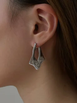 COMMENSE Twist Wave Pendant Earrings* Earrings|Accessories