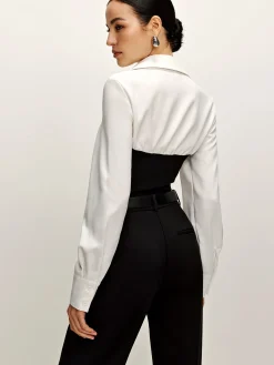 COMMENSE Two Tone Panel Polo Shirt* Blouses & Shirts|Tops