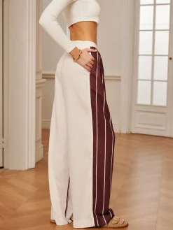 COMMENSE Two Tone Pinstripe Pocket Pants* Pants|Bottoms