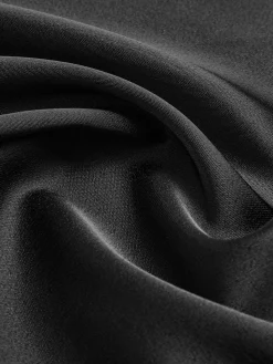 COMMENSE Two Tone Pleated Drawstring Dress* Black Dresses|Work Dresses