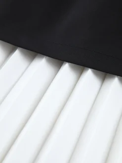 COMMENSE Two Tone Pleated Long Skirt* Skirts|Bottoms