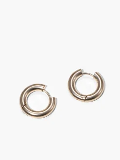 COMMENSE Two Tone Splicing Hoop Earrings* Earrings|Accessories