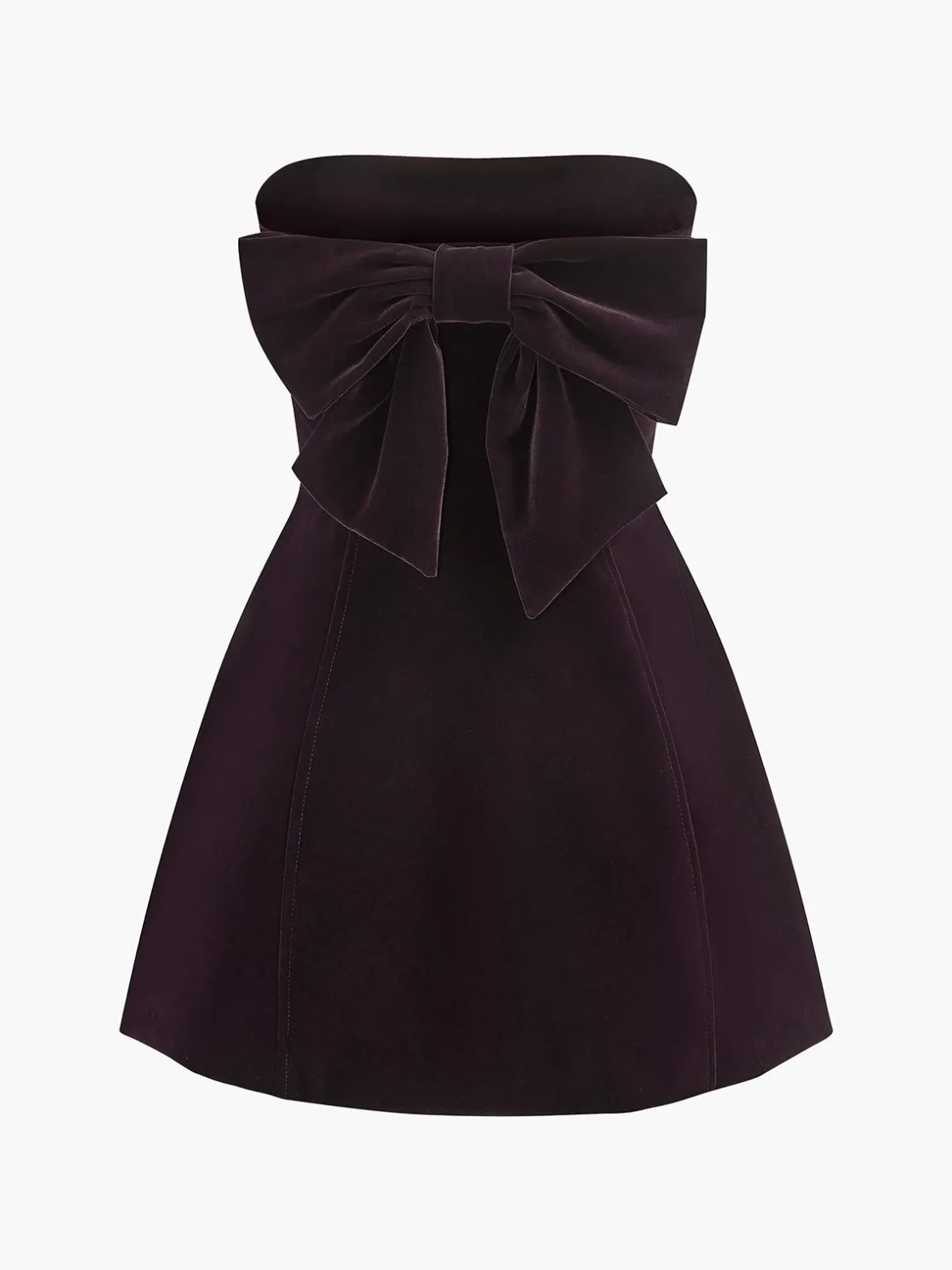 COMMENSE Two Way Bow-Decor Velvet Tube Dress* Dresses