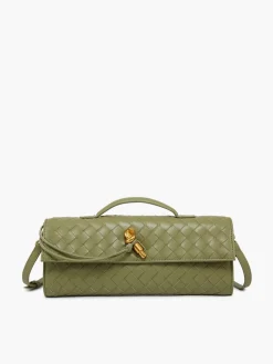 COMMENSE Two Way Woven Flap Clutch Shoulder Bag* Bags|Accessories