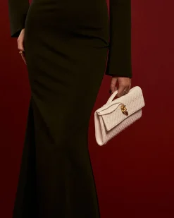 COMMENSE Two Way Woven Flap Clutch Shoulder Bag* Bags|Accessories