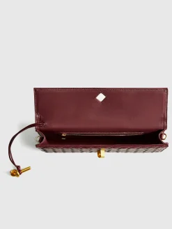 COMMENSE Two Way Woven Flap Clutch Shoulder Bag* Bags|Accessories