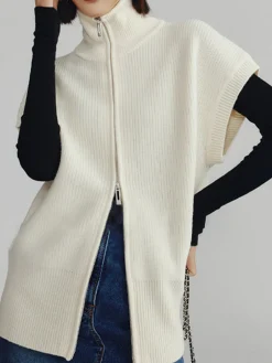 COMMENSE Two Way Zip Shrug Cardigan* Cardigans|Sweaters & Cardigans