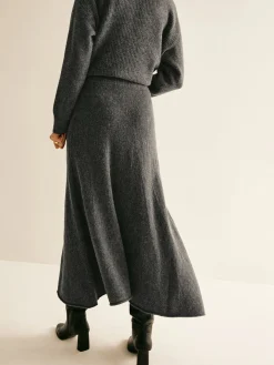 COMMENSE Two Way Zip Soft Skirt Set* Skirt Sets|Long Sleeve Sets