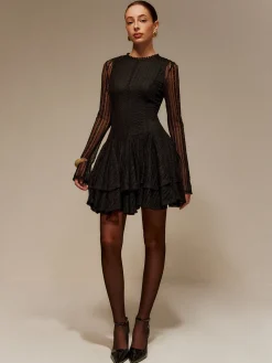 COMMENSE Two-Piece Lace Ruffle Dress Set* Casual Dresses|Cocktail & Party Dresses