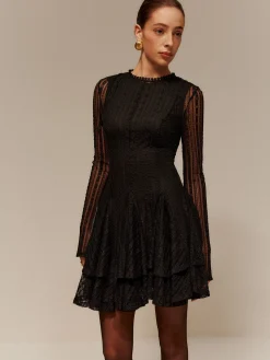COMMENSE Two-Piece Lace Ruffle Dress Set* Casual Dresses|Cocktail & Party Dresses