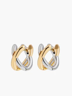 COMMENSE Two-Tone Criss Cross Ear Cuff* Earrings|Accessories