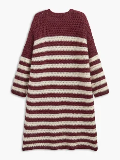 COMMENSE Two-Tone Striped Pockets Long Cardigan* Cardigans|Sweaters & Cardigans