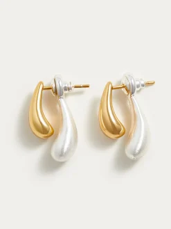 COMMENSE Two-Tone Water Drop Earrings* Earrings|Accessories