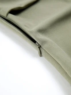 COMMENSE U-Ring Cutout Zippered Tube Top* Tank Tops & Camis|Tops