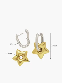 COMMENSE U-Shape Star Drop Earrings* Earrings|Accessories