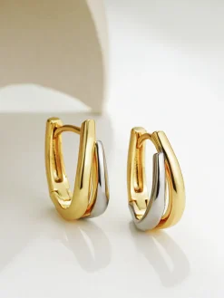 COMMENSE U-Shape Tunnel Hoop Earrings* Earrings|Accessories