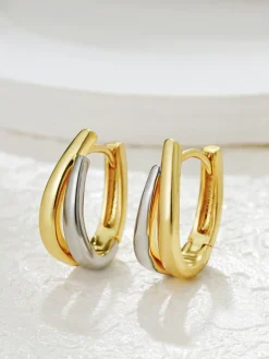 COMMENSE U-Shape Tunnel Hoop Earrings* Earrings|Accessories