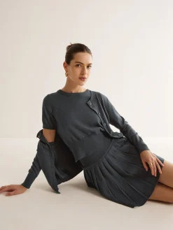 COMMENSE Utility Knit Three-Piece Skirt Set* Sweater Tops|Skirts