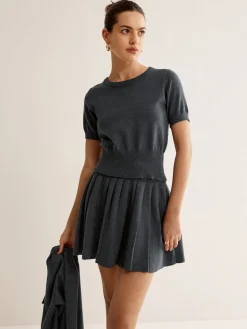 COMMENSE Utility Knit Three-Piece Skirt Set* Sweater Tops|Skirts