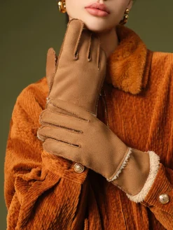 COMMENSE Utility Lambswool Suede Gloves* Accessories
