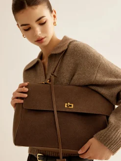 COMMENSE Utility Large Capacity Flap Shoulder Bag* Bags|Accessories