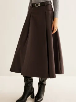 COMMENSE Utility Pleated Belted Skirt* Skirts|Bottoms