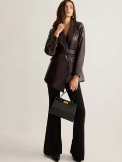 COMMENSE Utility PU Leather Belted Jacket* Outerwear|Jackets