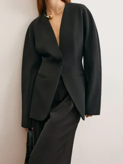 COMMENSE Utility Split Button Cinched Blazer* Outerwear|Blazers