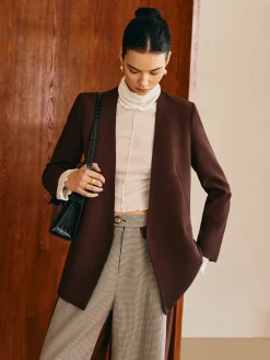 COMMENSE Utility V-Neck Blazer Without Belt* Outerwear|Blazers