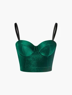 COMMENSE Velvet Corset Cami Top* Corset Tops|Tank Tops & Camis