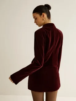 COMMENSE Velvet Lapel Short Blazer* Outerwear|Blazers