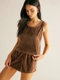 COMMENSE Velvet Three-Piece Shorts Set* Shorts Sets|Shorts