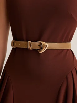 COMMENSE Versatile Buckle Slim Leather Belt* Belts & Chain|Accessories