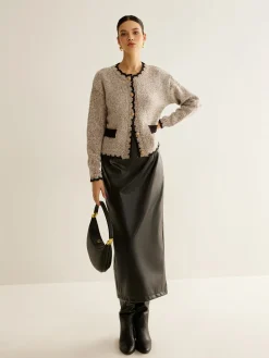 COMMENSE Versatile Contrast Trim Button Cardigan* Cardigans|Sweaters & Cardigans