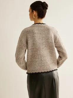COMMENSE Versatile Contrast Trim Button Cardigan* Cardigans|Sweaters & Cardigans