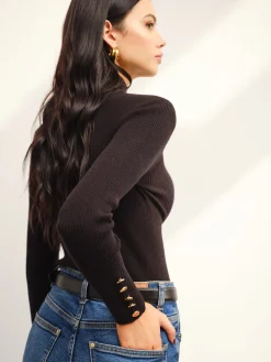 COMMENSE Versatile Mock Neck Skinny Sweater* Sweater Tops|Sweaters & Cardigans