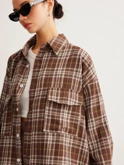 COMMENSE Versatile Plaid Polo Shirt* Blouses & Shirts