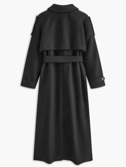 COMMENSE Versatile Plain Belted Long Coat* Outerwear|Coats