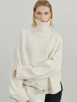COMMENSE Versatile Plain Turtleneck Sweater* Sweater Tops|Sweaters & Cardigans