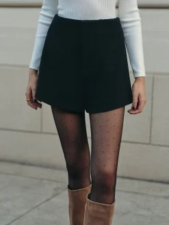 COMMENSE Versatile Plain Tweed Shorts* Shorts|Bottoms