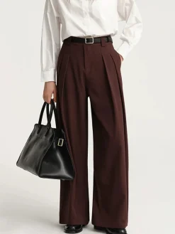 COMMENSE Versatile Pleated Wide-Leg Pants* Pants|Bottoms