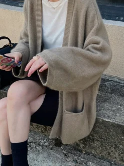 COMMENSE Versatile Pockets Oversized Cardigan* Cardigans|Sweaters & Cardigans