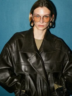 COMMENSE Versatile Shift PU Leather Jacket* Outerwear|Jackets