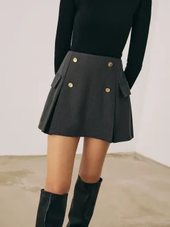 COMMENSE Versatile Side Pleated Mini Skirt* Skirts|Bottoms